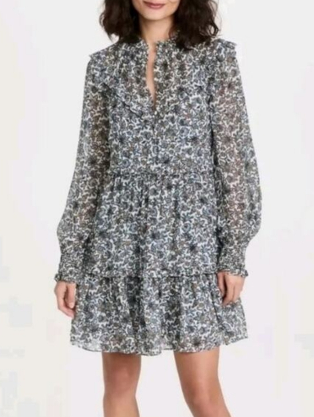VERONICA BEARD saville silk floral boho dress S